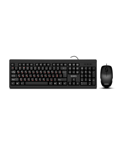 Широкий ассортимент sven набор клавиатура+мышь kb-s320c черный для компьютерной техники с доставкой по всему Казахстану  | Рассрочка 0-0-24 