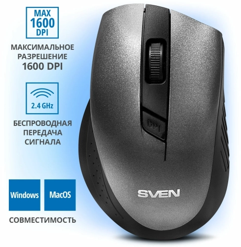 Широкий ассортимент беспроводная мышь sven rx-325 wireless черная для компьютерной техники с доставкой по всему Казахстану  | Рассрочка 0-0-24  фото 5