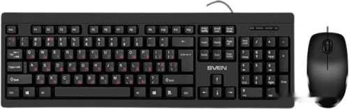 Широкий ассортимент sven набор клавиатура+мышь kb-s320c черный для компьютерной техники с доставкой по всему Казахстану  | Рассрочка 0-0-24  фото 4