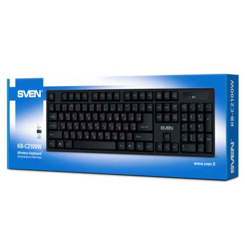 Широкий ассортимент sven kb-c2100w беспроводная клавиатура черный для компьютерной техники с доставкой по всему Казахстану  | Рассрочка 0-0-24  фото 4